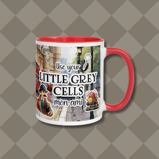Poirot Use Your Little Grey Cells Mon Ami Detective Cozy Mysteries Mug