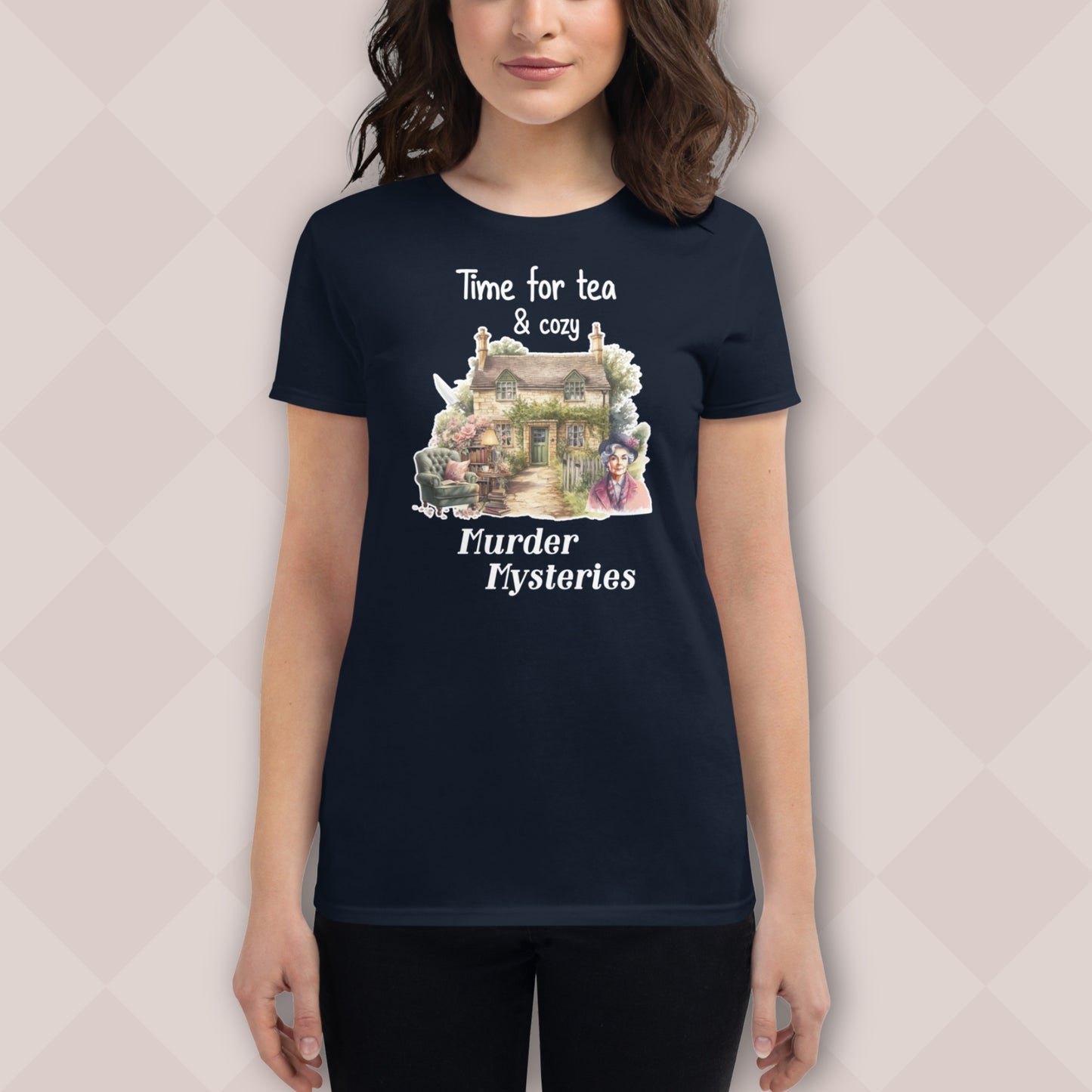 Tea and Murder Mysteries Cozy St. Mary Mead Cottage T-Shirt