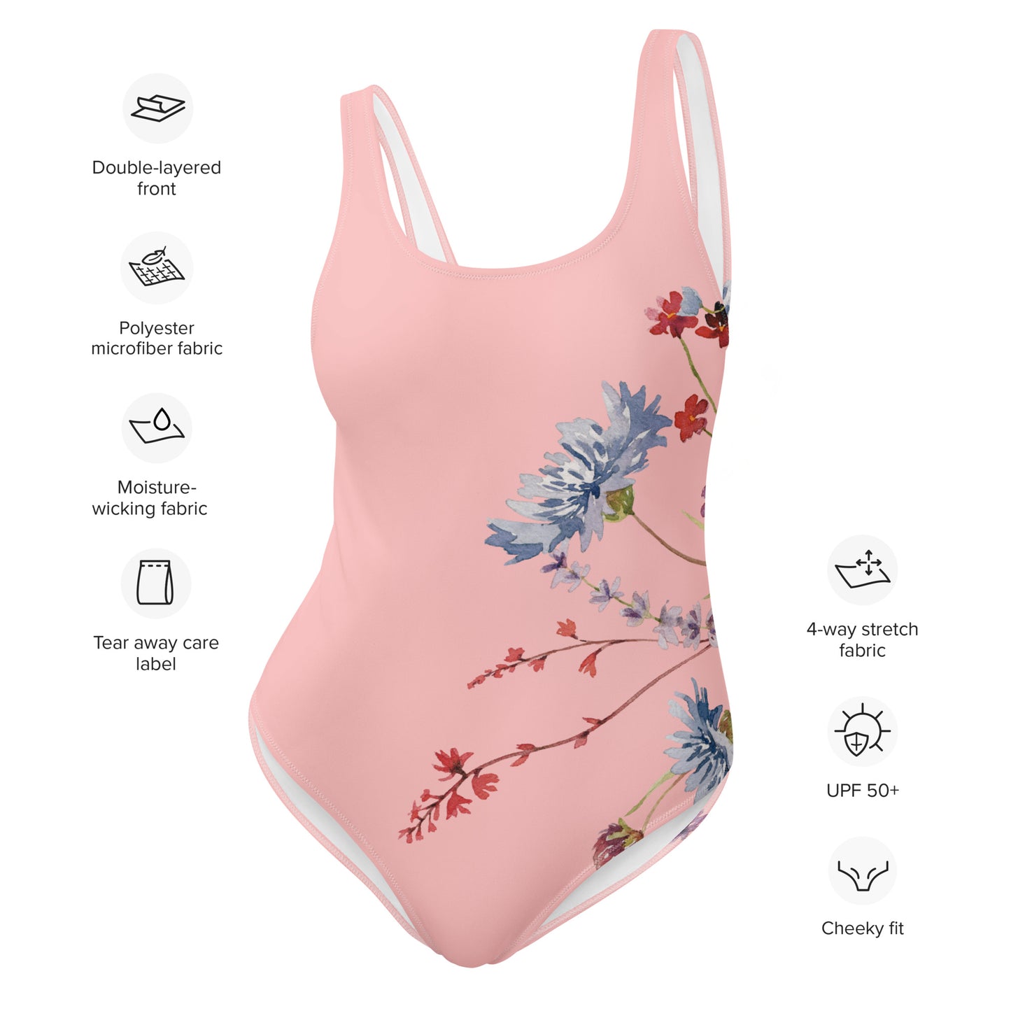 Blooming Meadow Pink One Piece Swimsuit