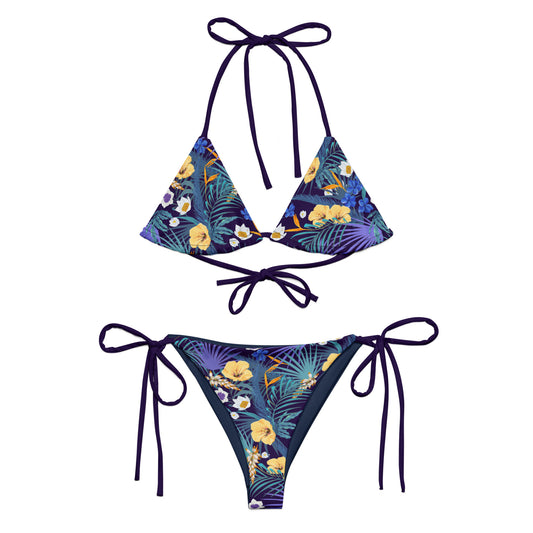 Tropical Oasis Violet Floral Bikini