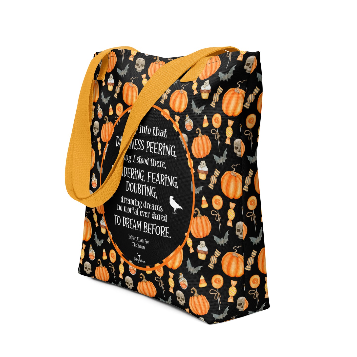 Edgar Allan Poe Spooky Halloween Tote