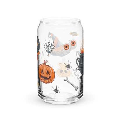 Witchy Halloween Iced Coffee Glass | Beer Can Glass