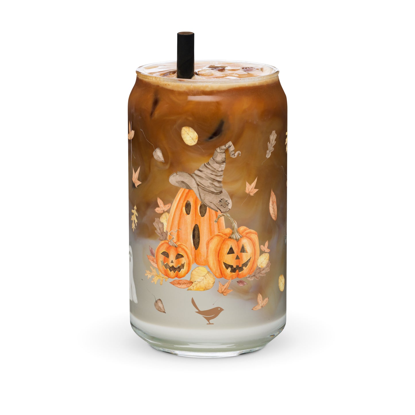 Halloween Iced Coffee Glass | Beer Can Glass