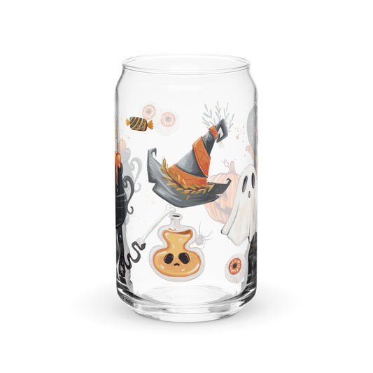 Witchy Halloween Iced Coffee Glass | Beer Can Glass