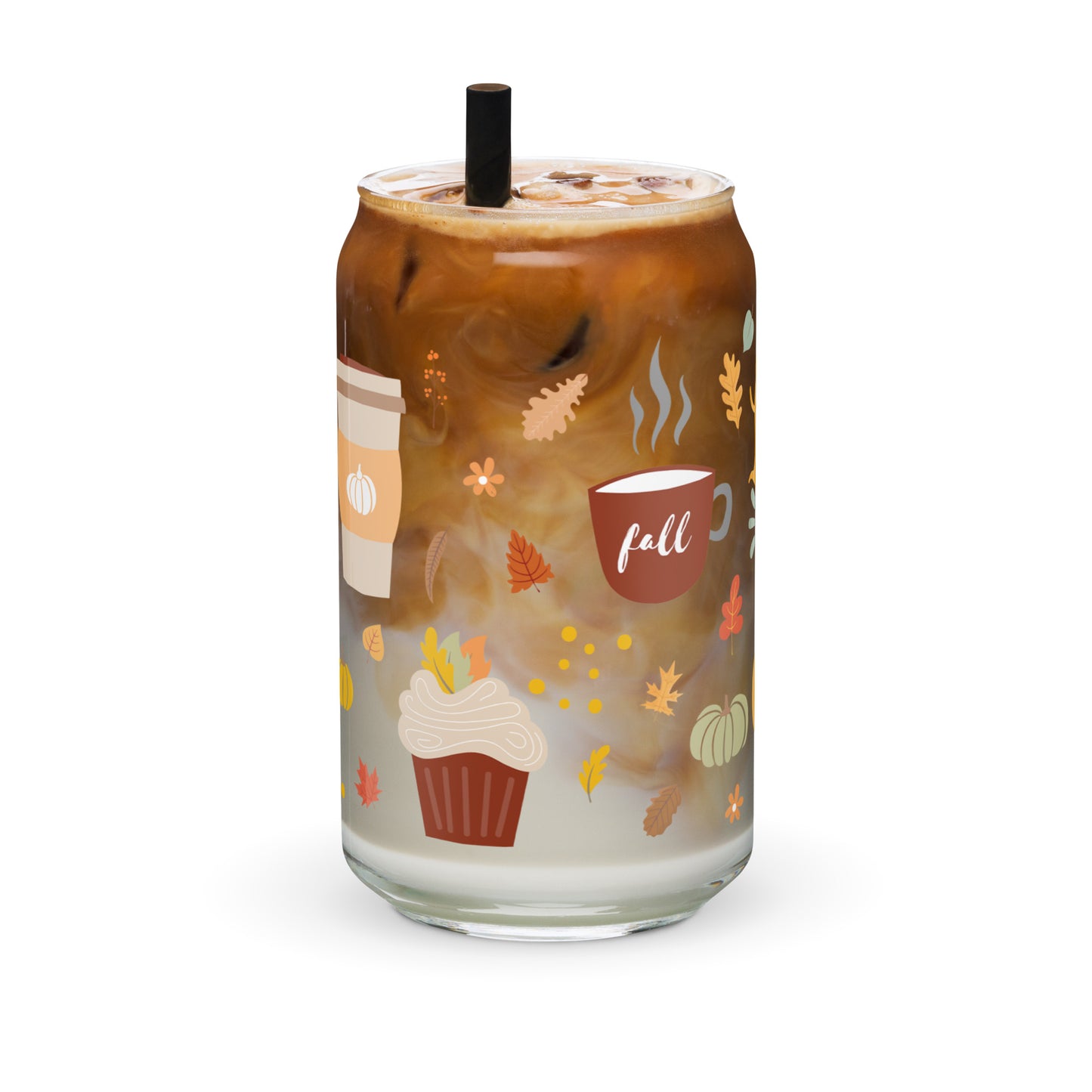 Leaves Are Falling Iced Coffee Glass | Beer Can Glass