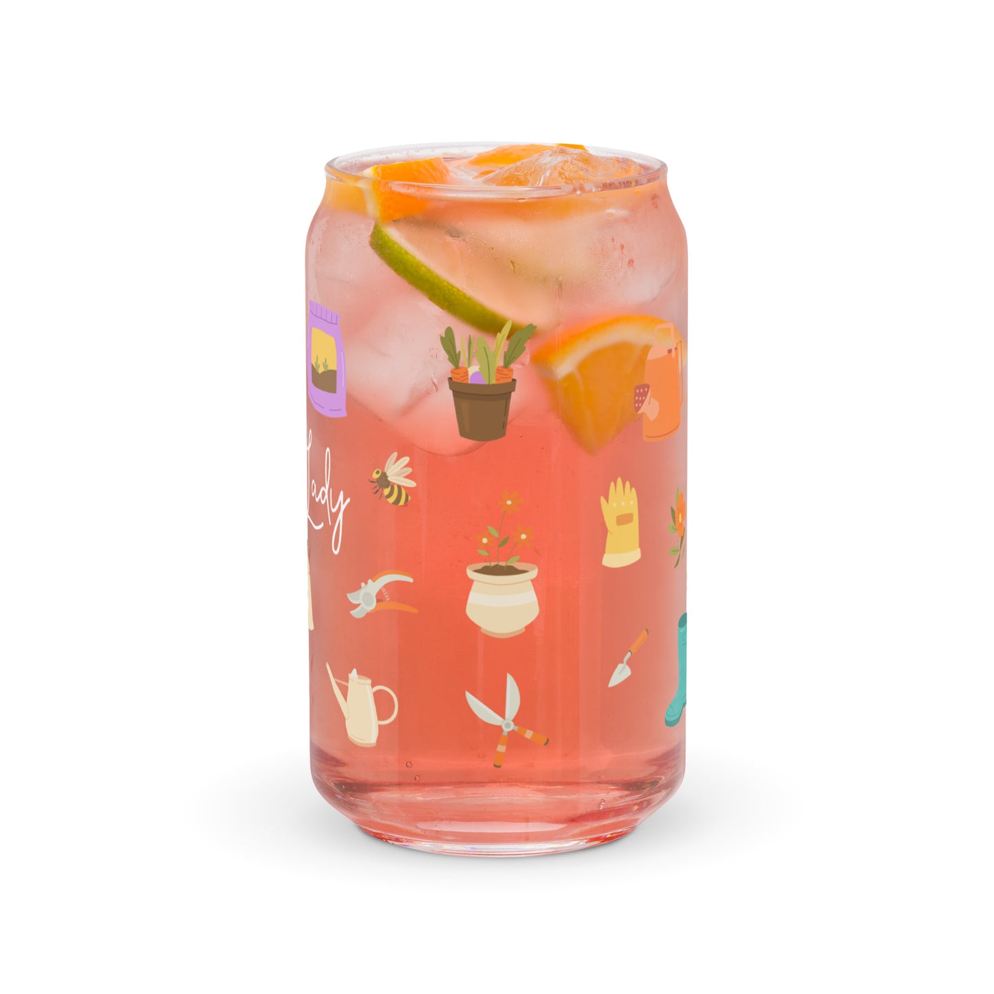 Plant Lady Cute Iced Coffee Glass | Beer Can Glass