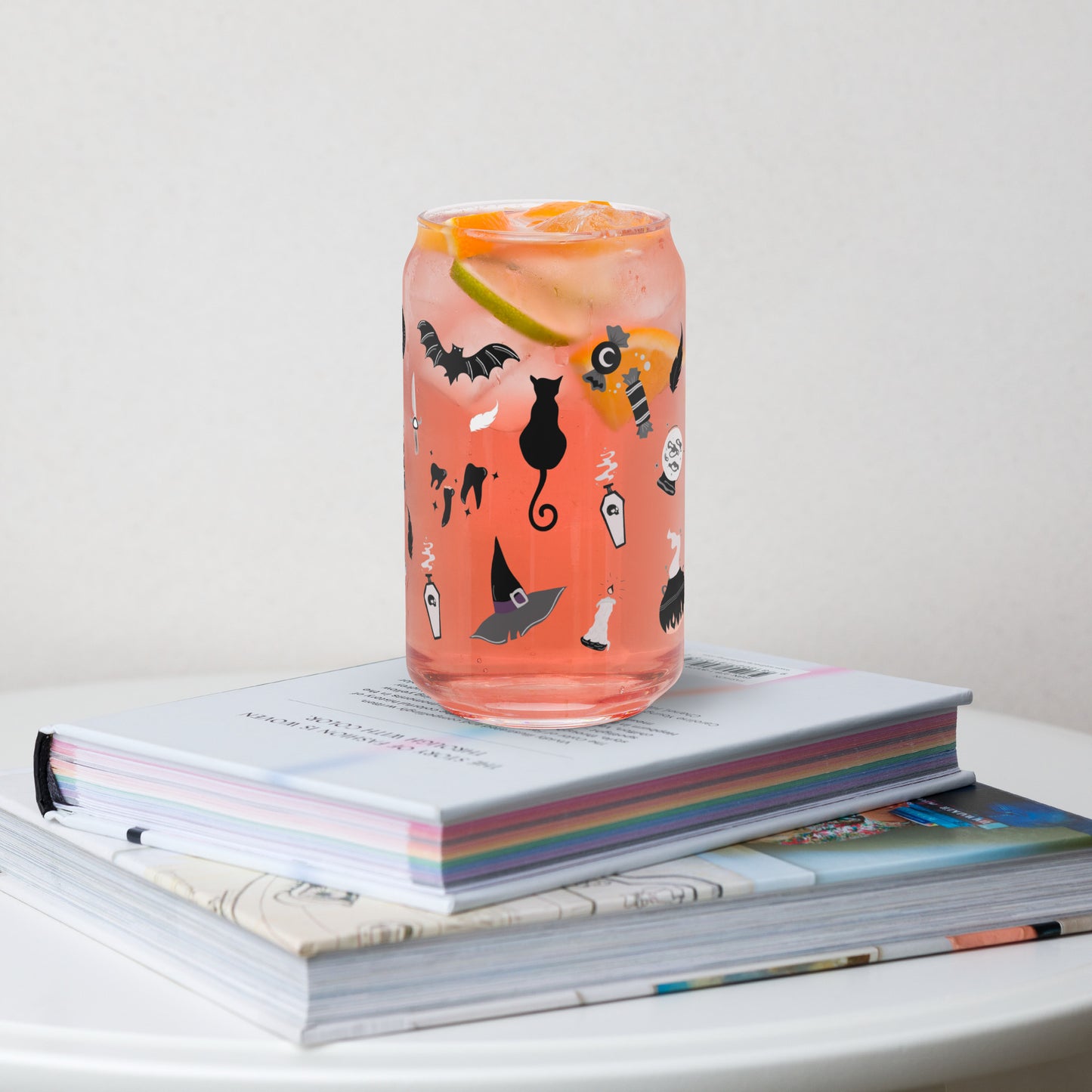 Witchy Halloween Iced Coffee Glass | Beer Can Glass