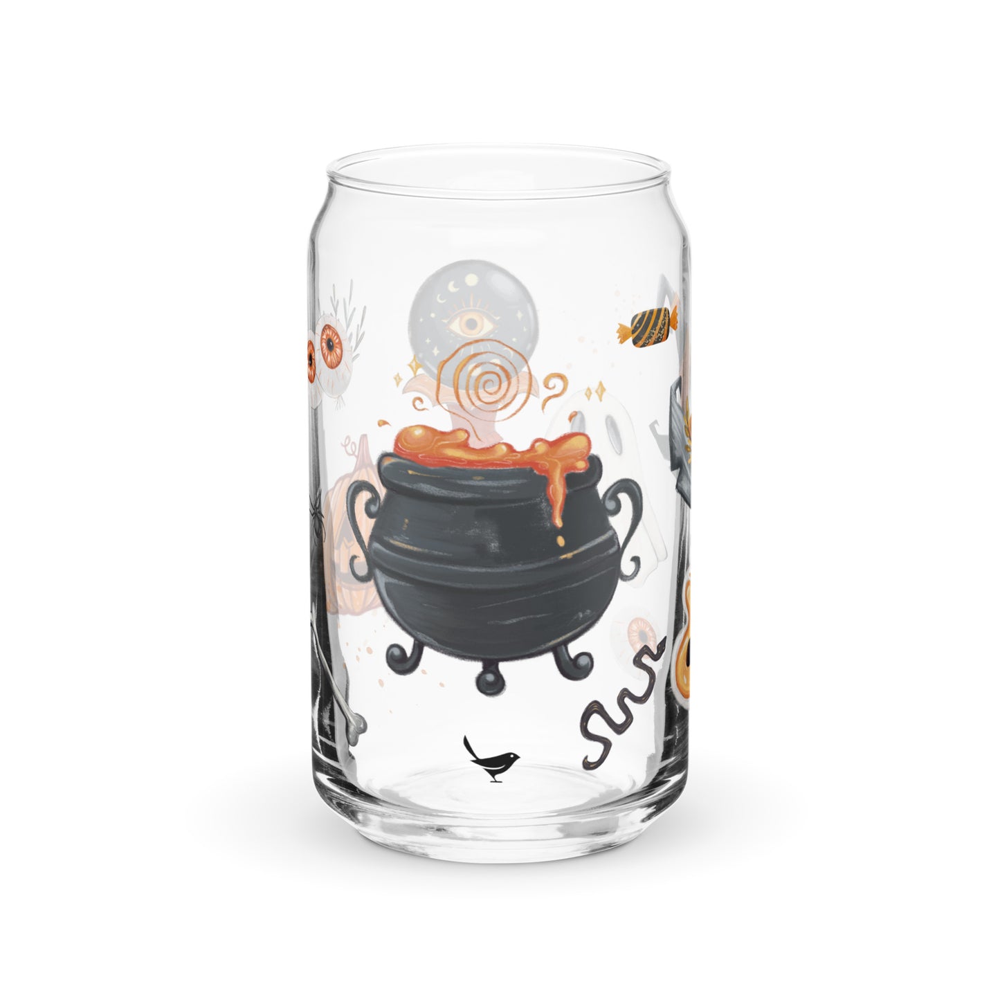 Witchy Halloween Iced Coffee Glass | Beer Can Glass