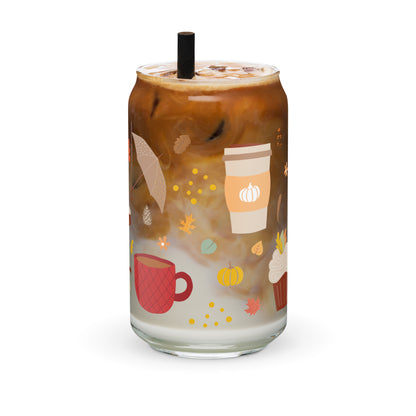 Leaves Are Falling Iced Coffee Glass | Beer Can Glass