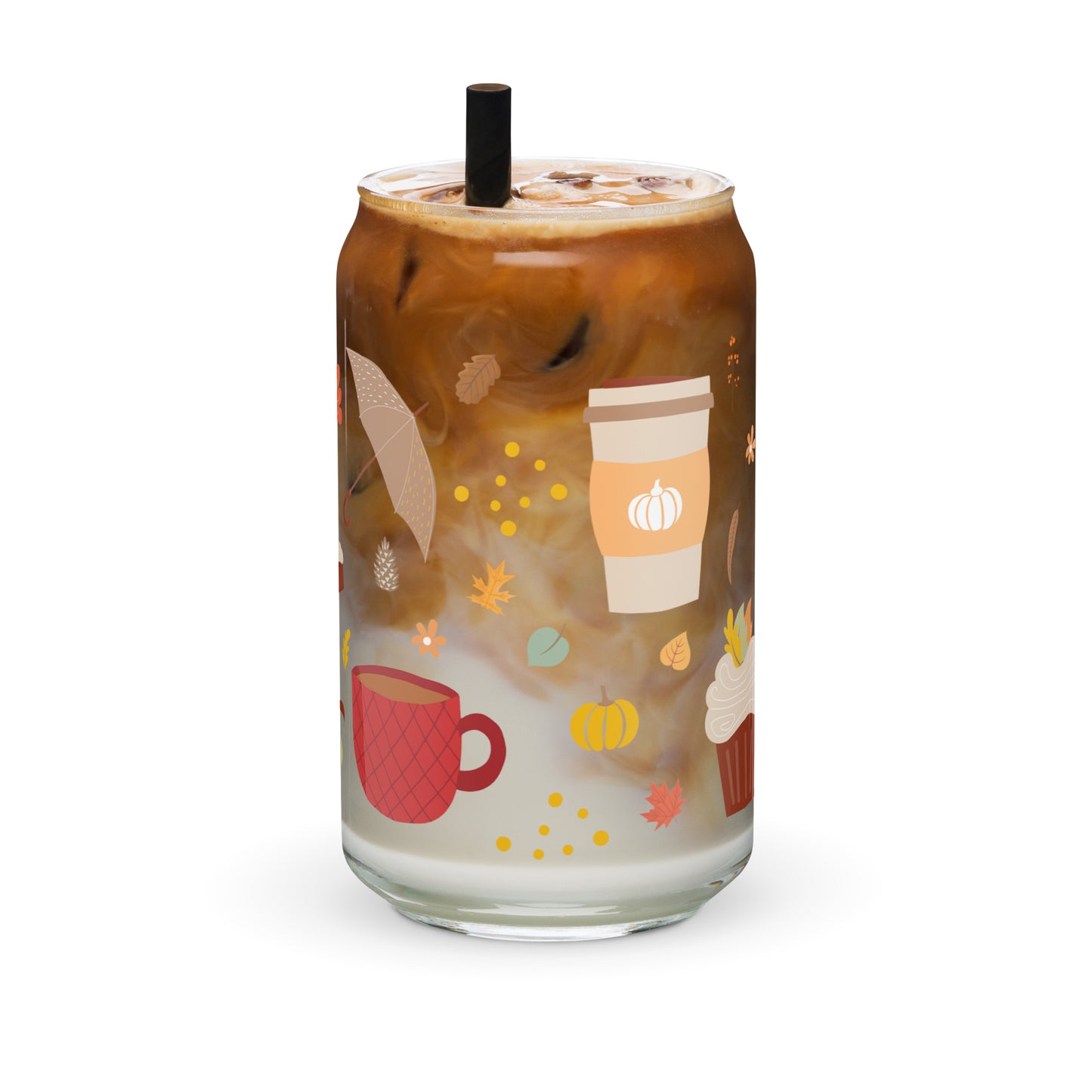Leaves Are Falling Iced Coffee Glass | Beer Can Glass