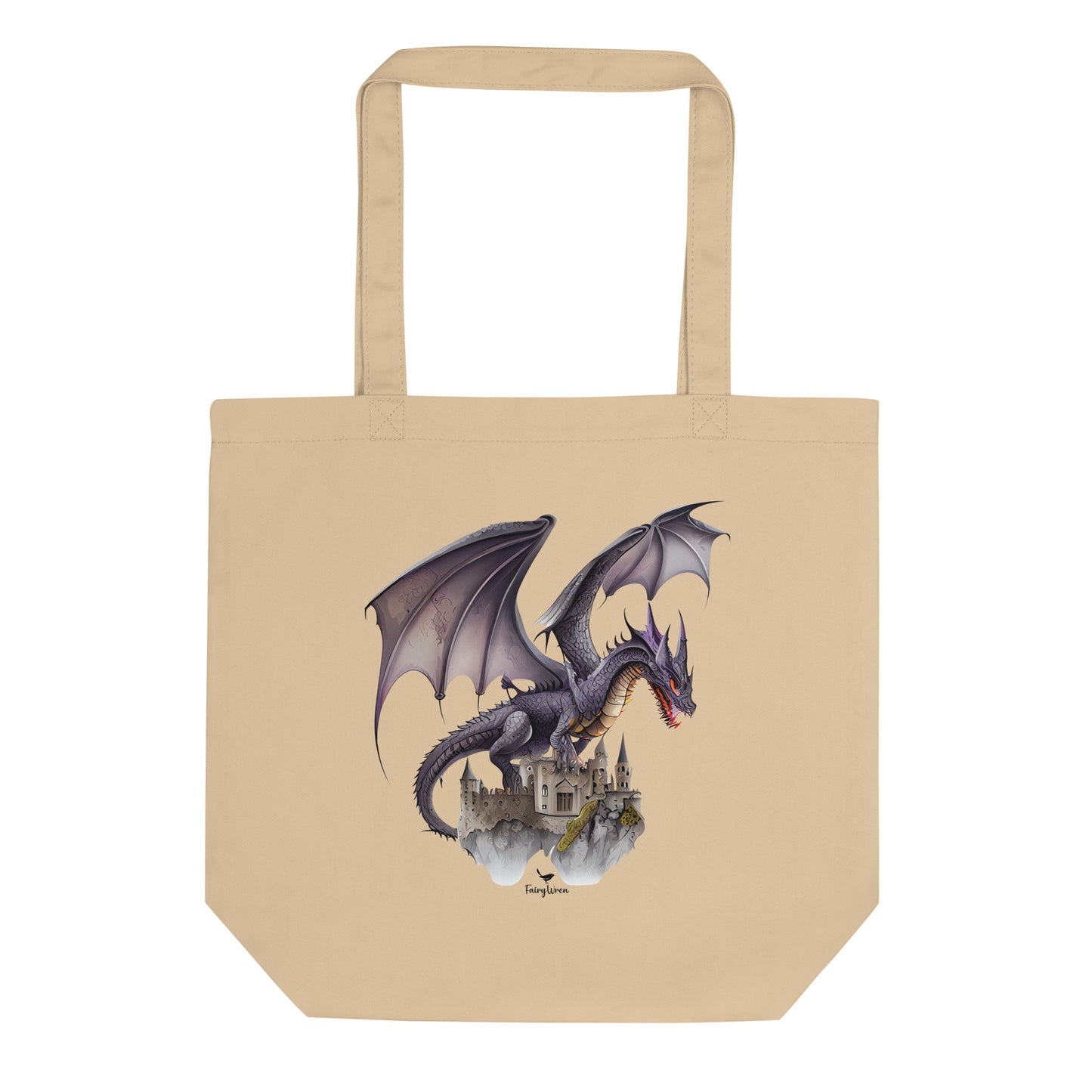 Dragon Castle Cotton Tote Bag