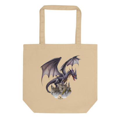 Dragon Castle Cotton Tote Bag