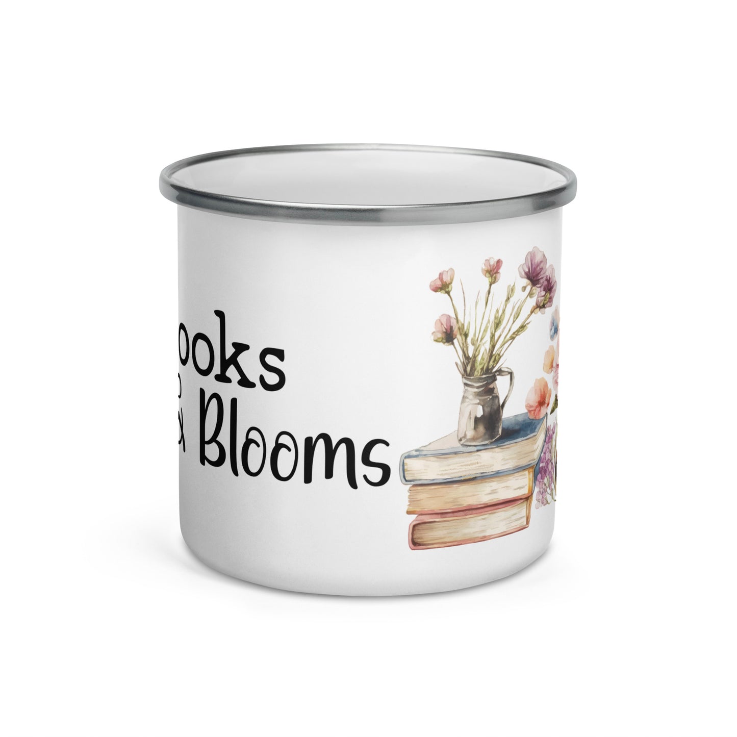 Books & Blooms Enamel Mug