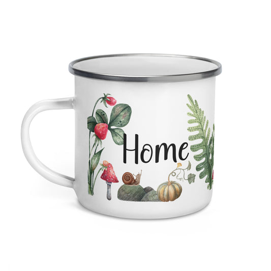 Cozy Hobbit House Enamel Mug