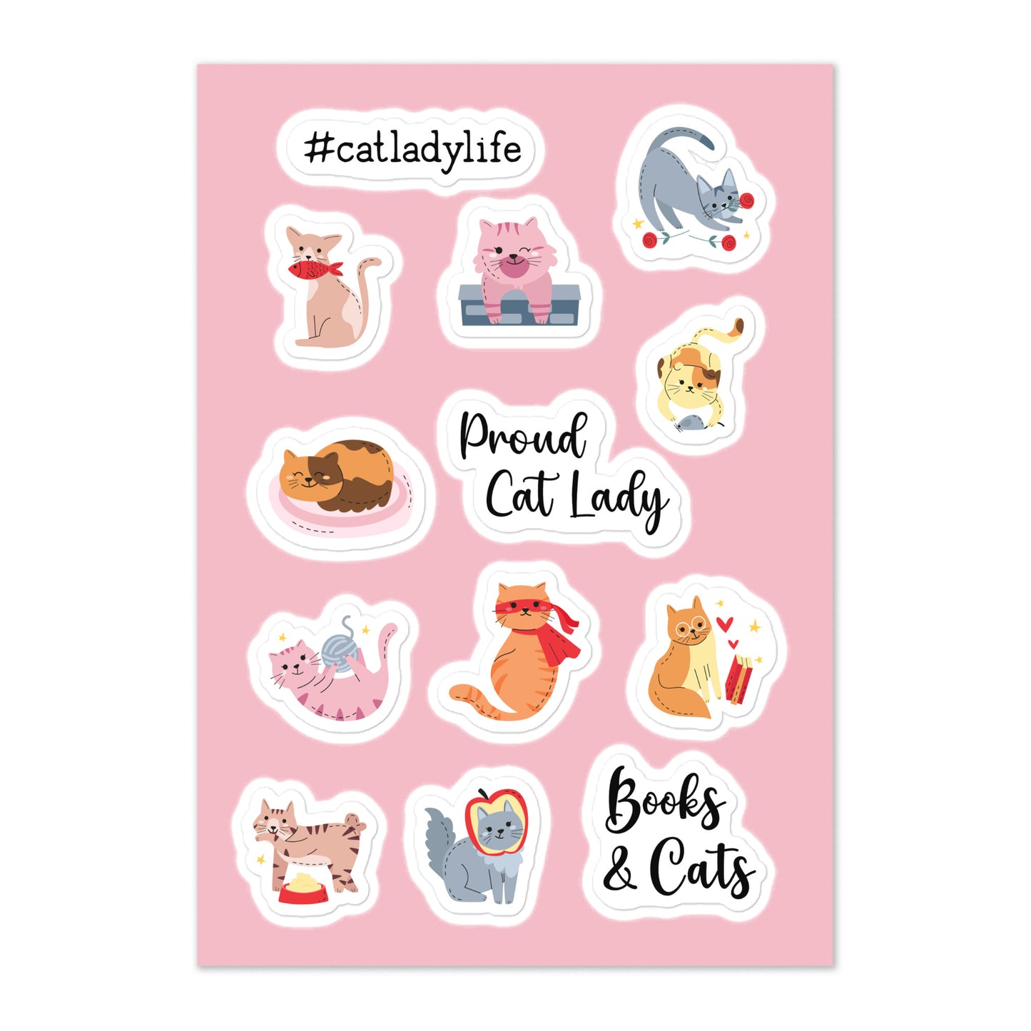 Cat Lady Bookish Stickers