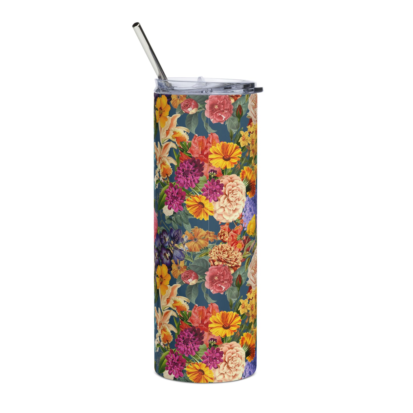 Vibrant Floral Stainless Steel Tumbler