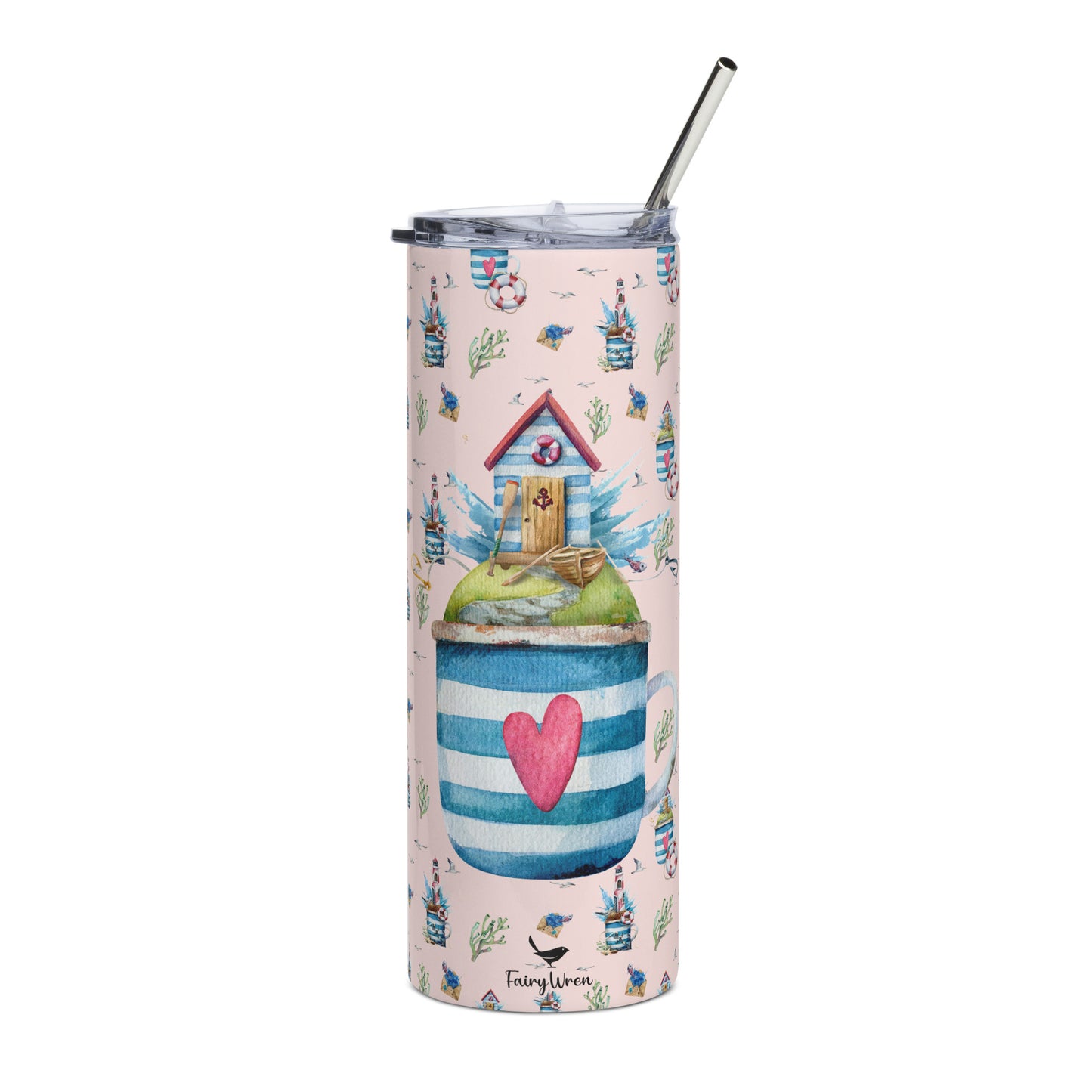 Fisherman's Mug Cute Seaside Stainless Steel Tumbler