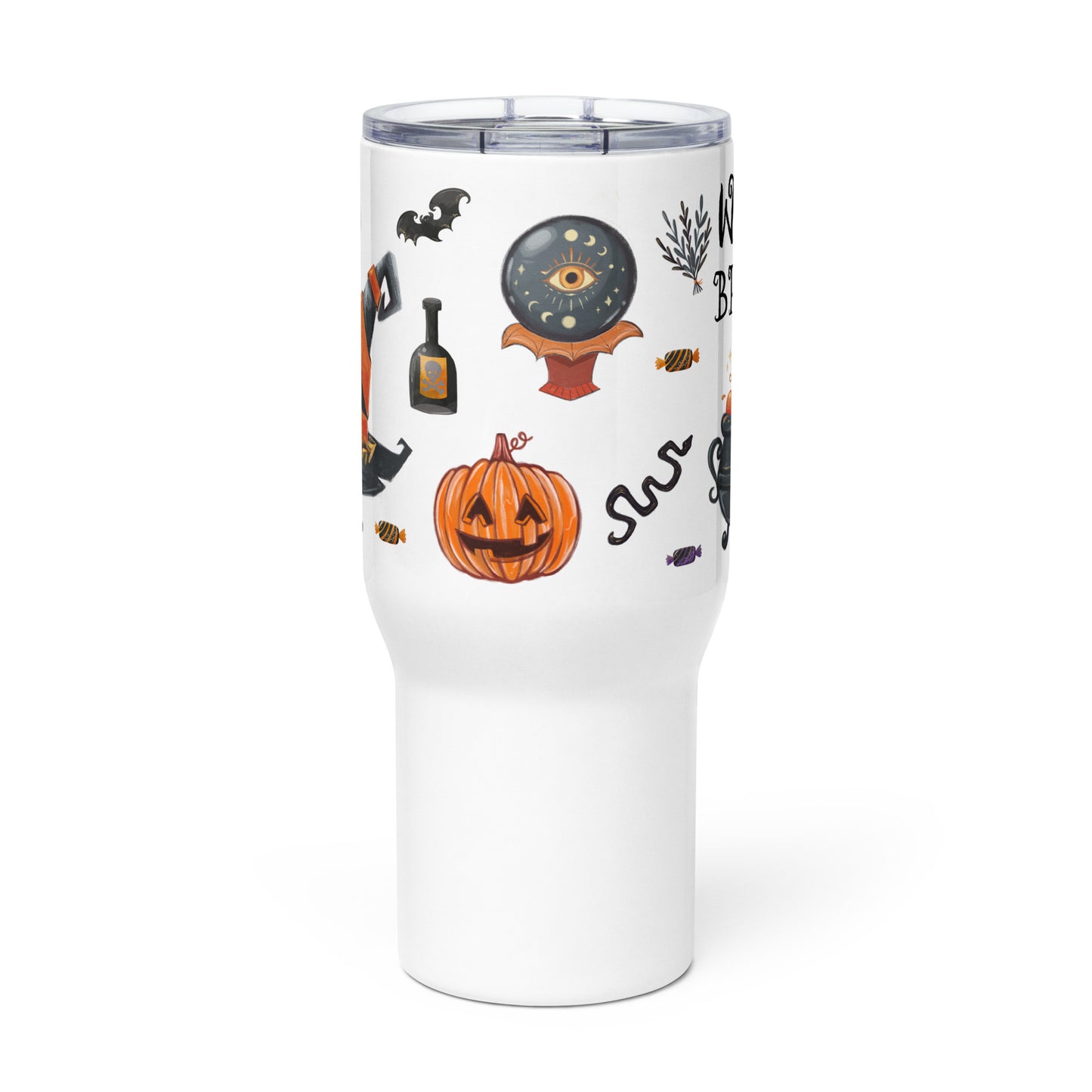 Witches' Brew Halloween Travel Mug With a Handle