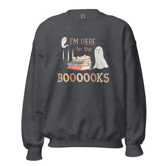 I'm Here For the Booooks Funny Bookish Halloween Sweatshirt