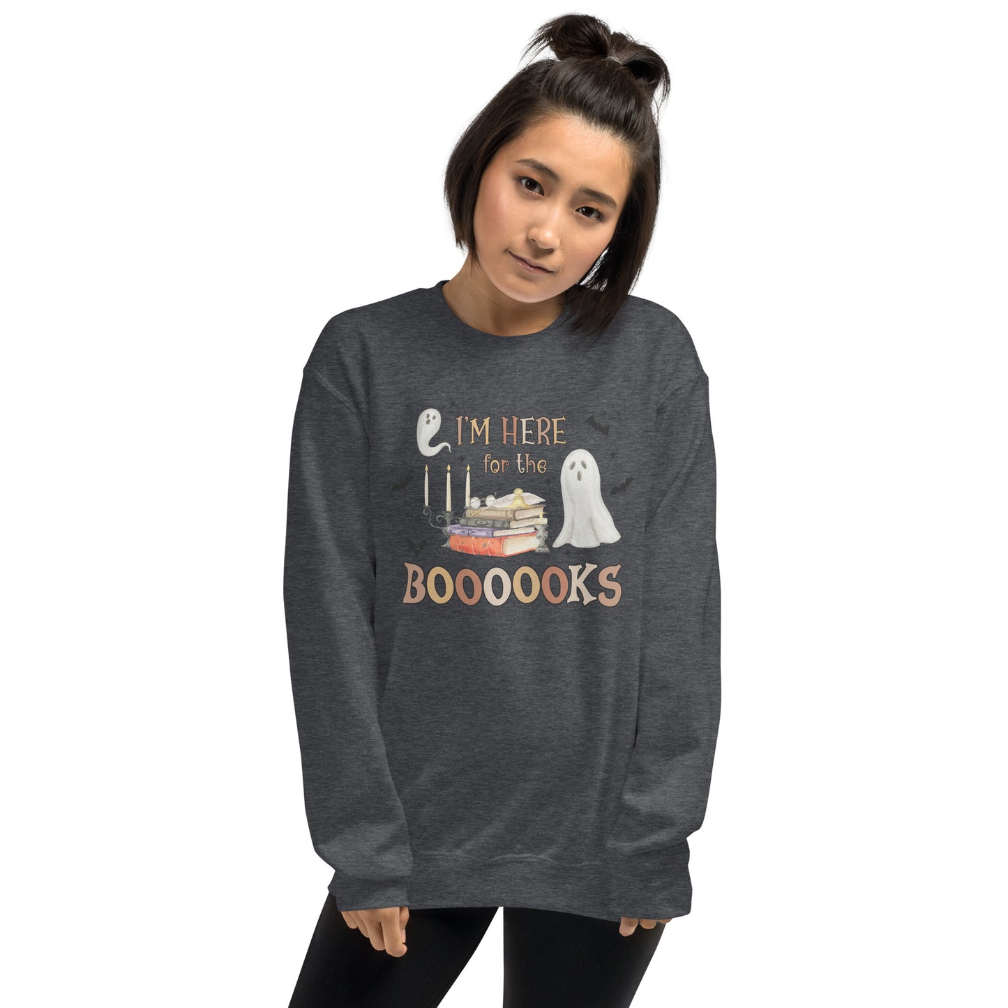 I'm Here For the Booooks Funny Bookish Halloween Sweatshirt