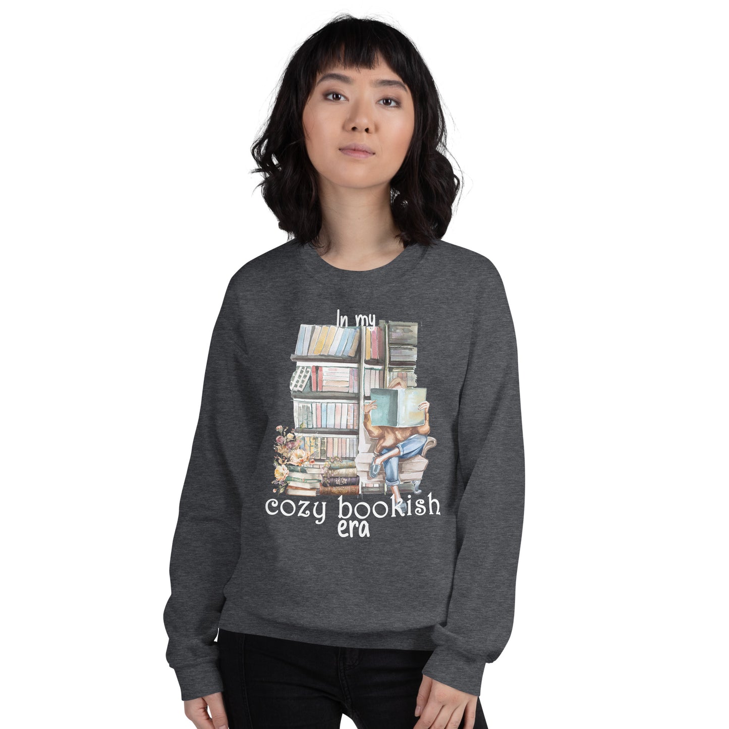 Cozy Bookish Era Soft Bookworm Sweatshirt