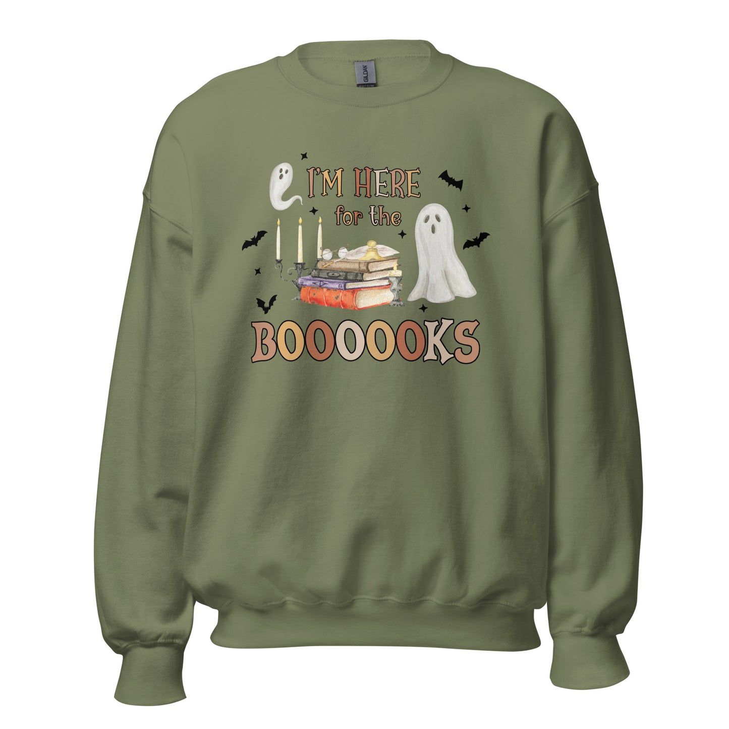 I'm Here For the Booooks Funny Bookish Halloween Sweatshirt