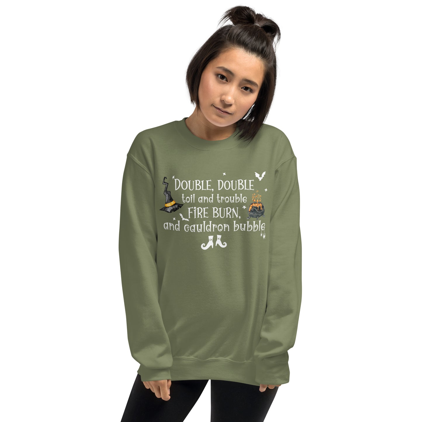 Double Double Toil And Trouble Witchy Sweatshirt