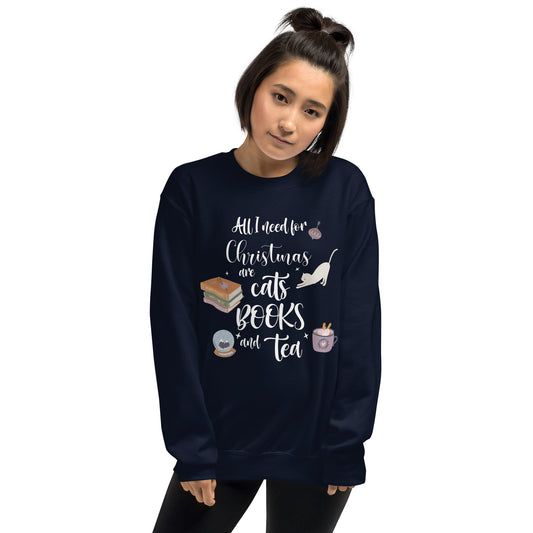 Cat Lady's Funny Christmas Sweatshirt