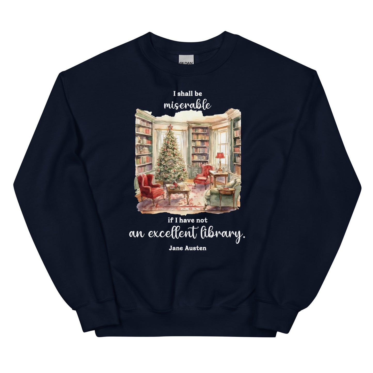 Jane Austen Bookish Christmas Cozy Sweatshirt