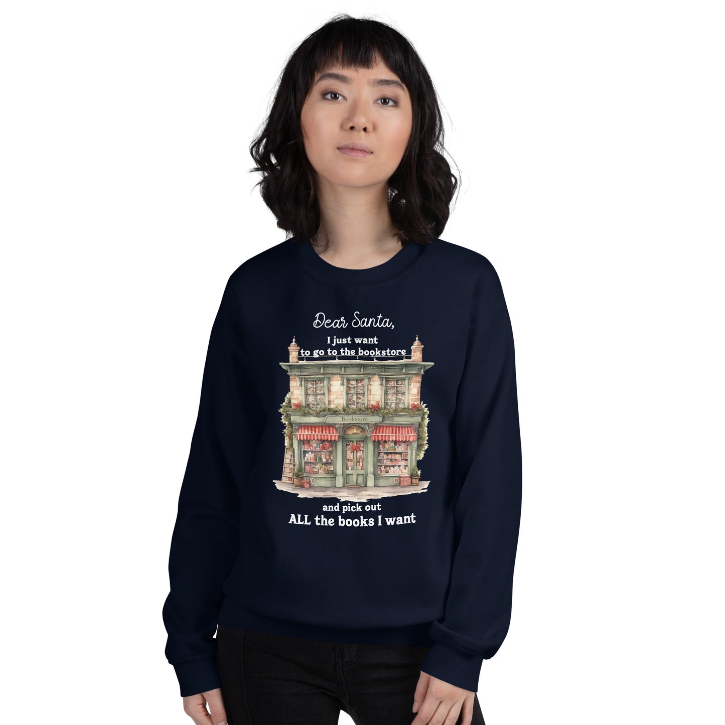 Christmas Wish Funny Bookish Sweatshirt