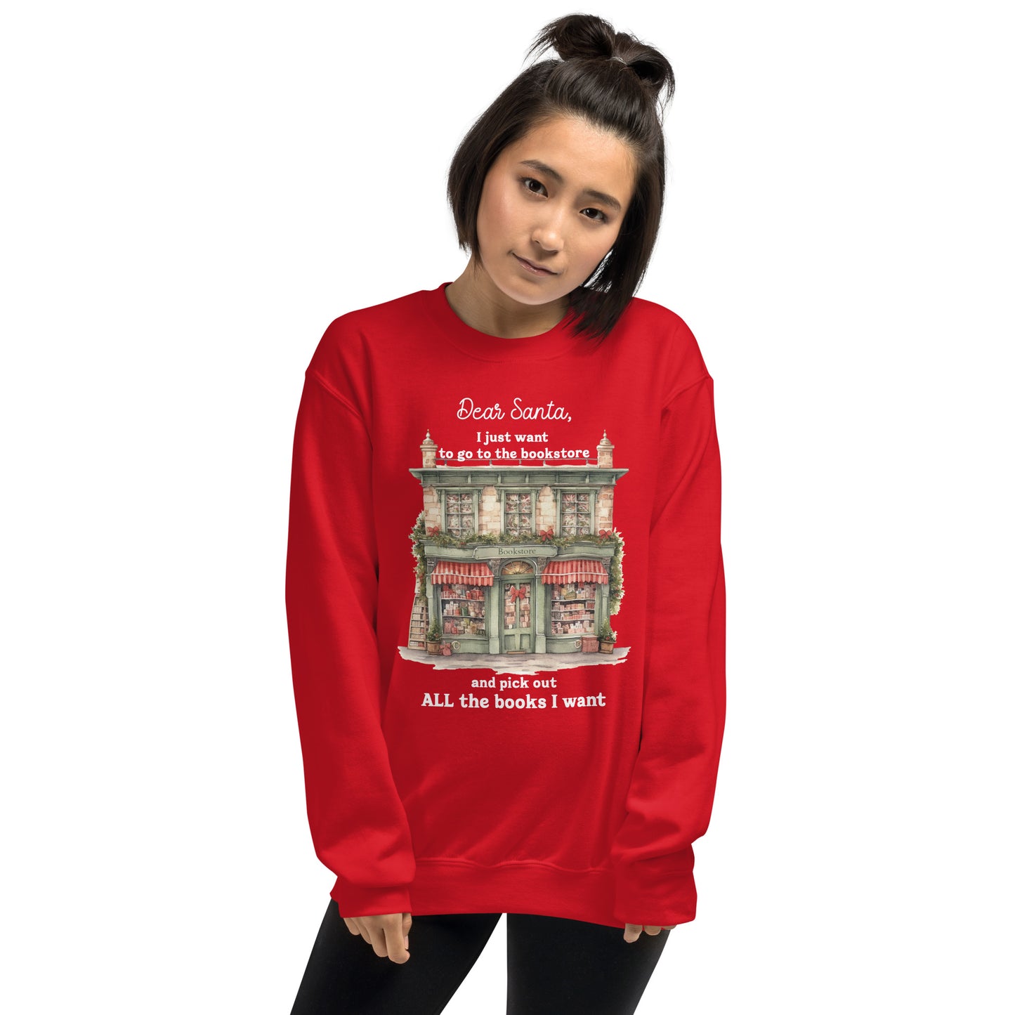Christmas Wish Funny Bookish Sweatshirt
