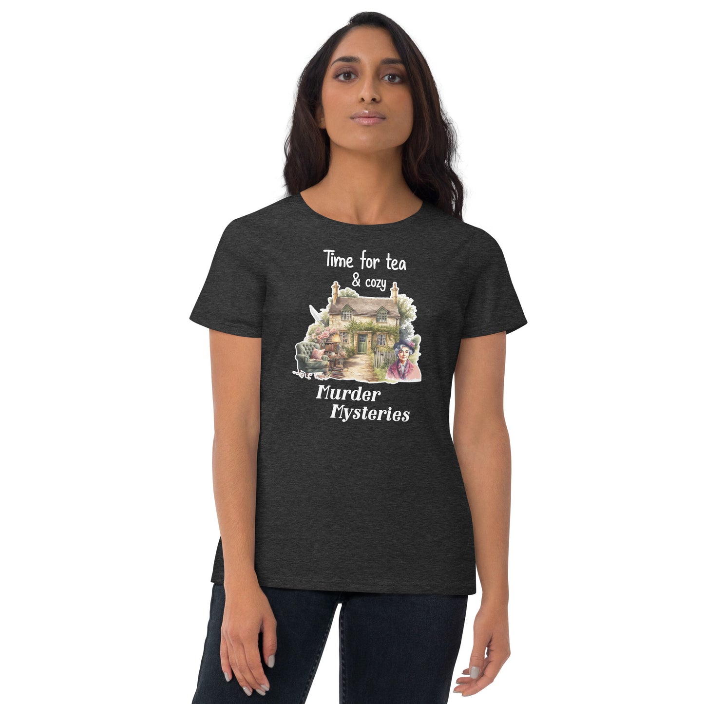Tea and Murder Mysteries Cozy St. Mary Mead Cottage T-Shirt