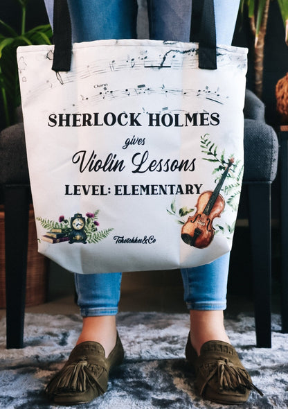 Sherlock Holmes' Violin Tote Bag