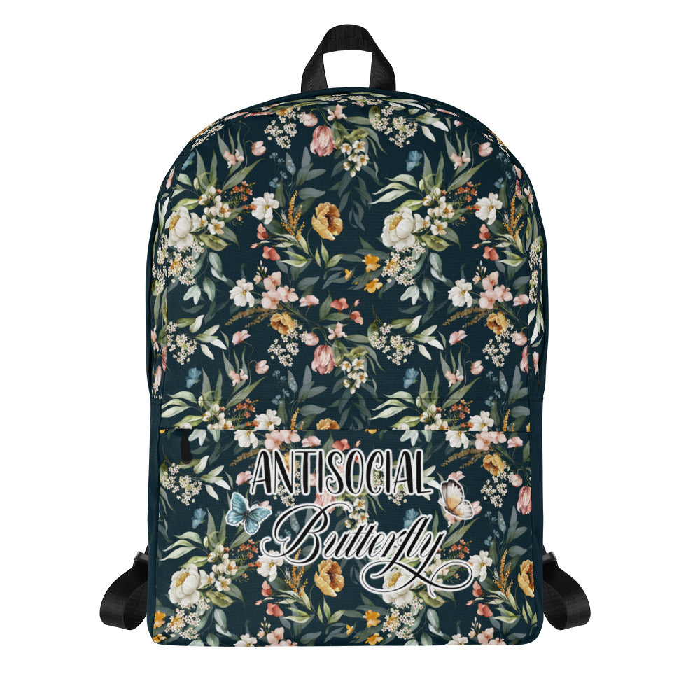Antisocial Butterfly Floral Backpack