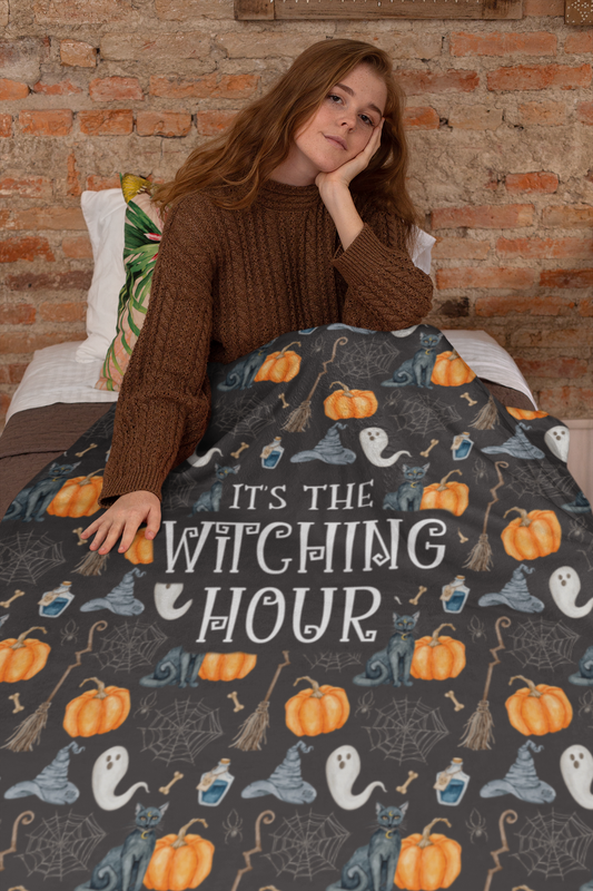 Witching Hour Halloween Throw Blanket