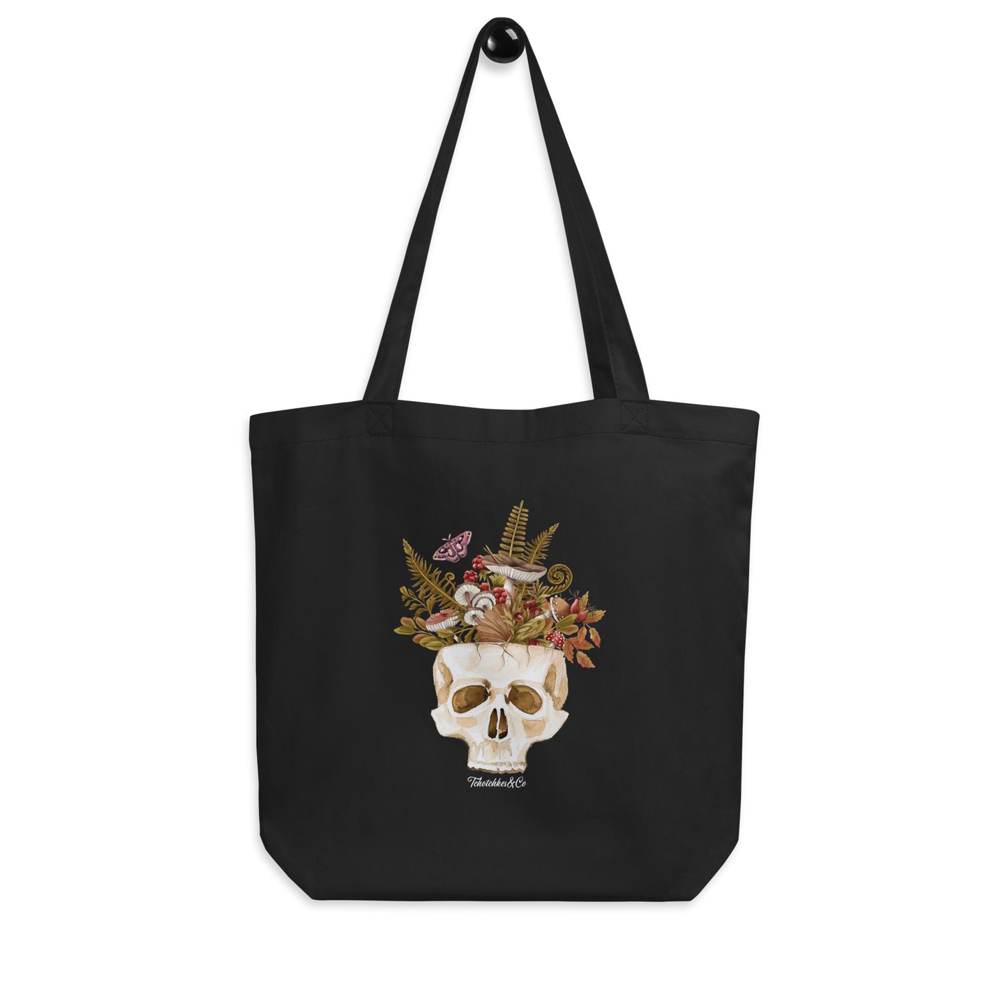Mushroom Skull Dark Academia Aesthetic Eco Tote Bag