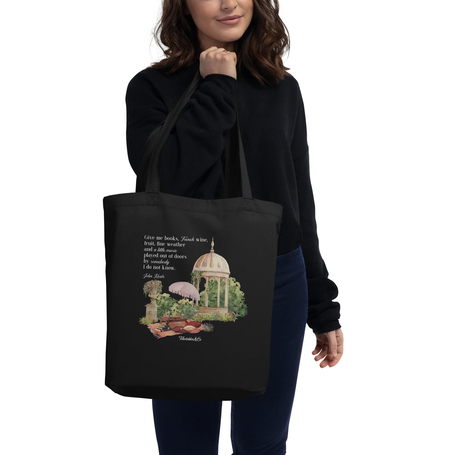 Keats Quote Light and Dark Academia Aesthetic Cotton Tote Bag