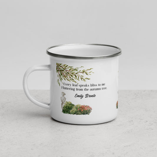 Emily Brontë Autumn Academia Aesthetic Enamel Mug