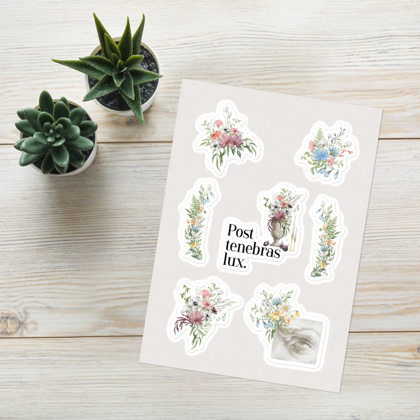 Floral Academia Aesthetic Stickers