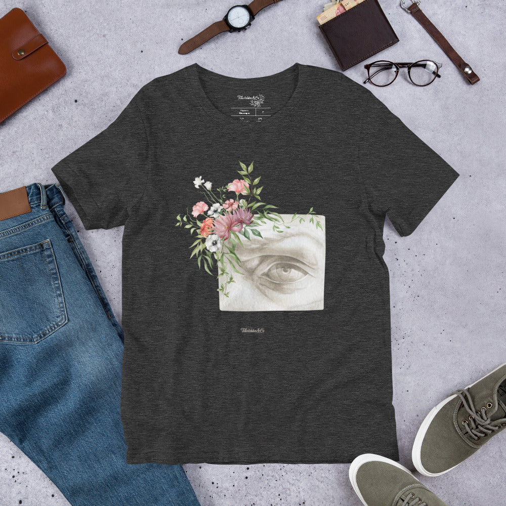Neoclassical Floral Dark Academia Aesthetic Unisex T-Shirt