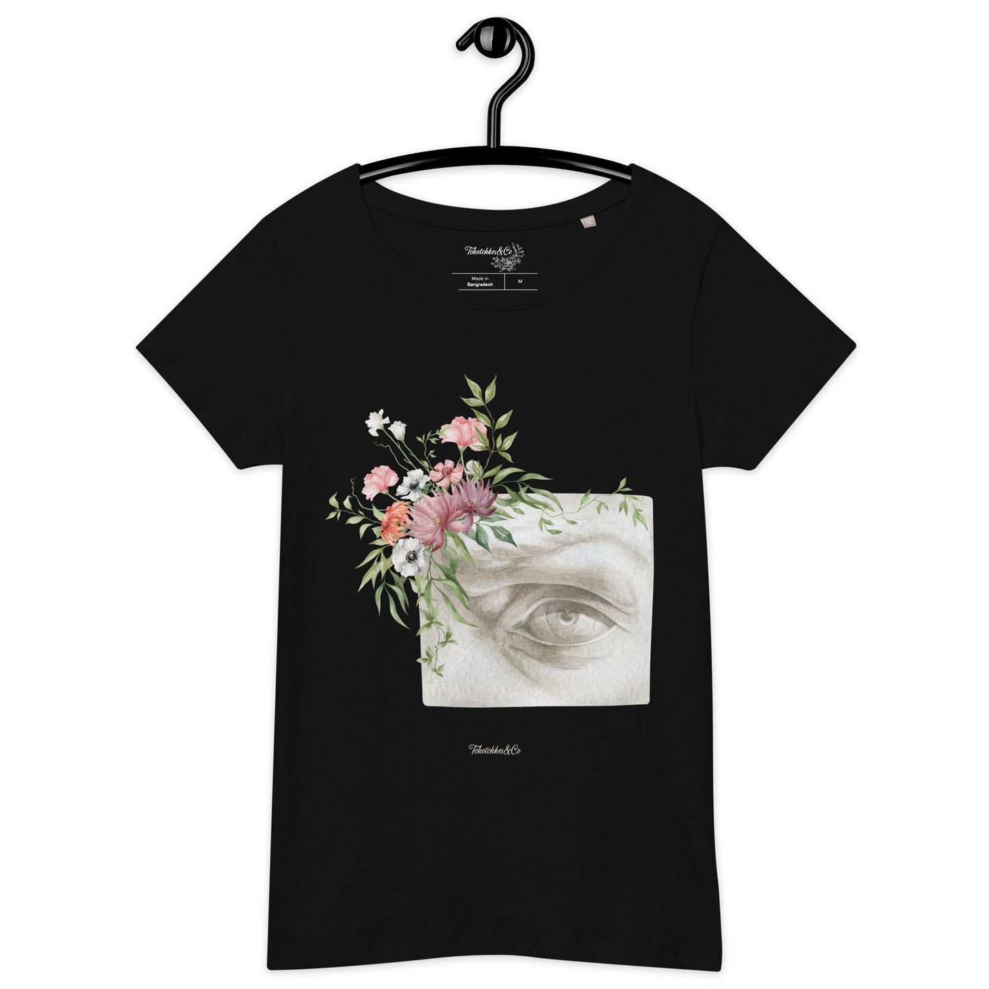 Neoclassical Floral Dark Academia Aesthetic Women's Cotton T-Shirt